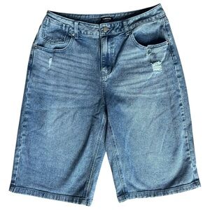 Flamingals Bermuda Jean Shorts Denim Blue Size XL